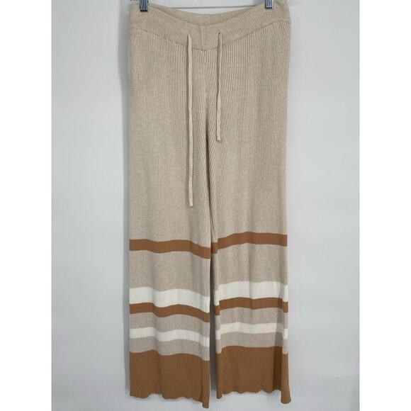 Nuuly x Rue Stiic Josie Knit Pants Women’s Large ComfyCore Neutral Minimalist - Picture 4 of 7
